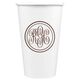 Double Circle Monogram Paper Coffee Cups Image 2 of 5